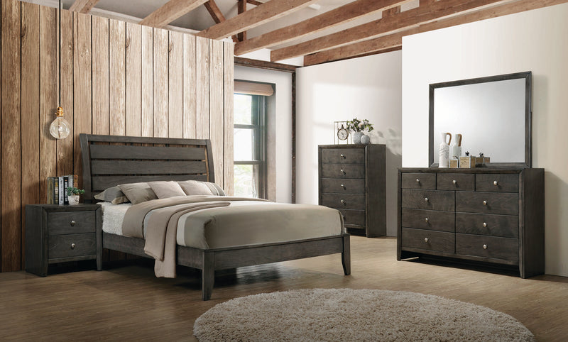 Serenity King Panel Bed Mod Grey