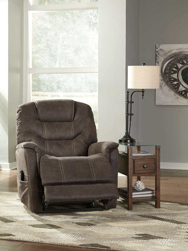 Ballister Espresso Microfiber Power Lift Recliner