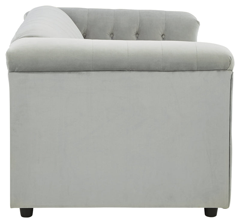 Josanna Navy Velvet Loveseat