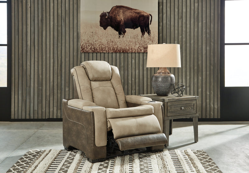 Next-Gen Durapella Sand Faux Leather Power Recliner