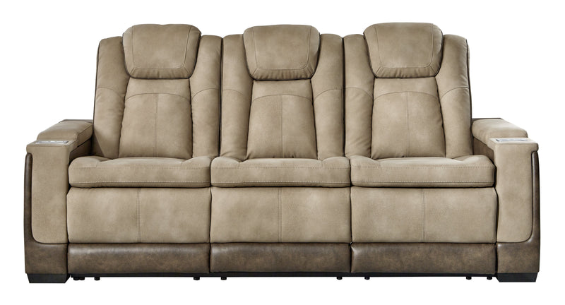 Next-Gen Durapella Sand Faux Leather Power Reclining Sofa