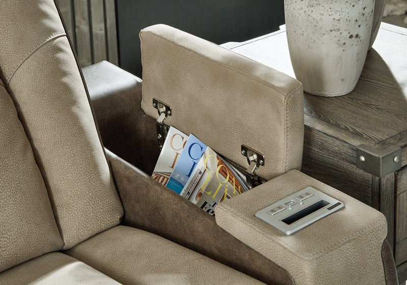 Next-Gen Durapella Sand Faux Leather Power Recliner