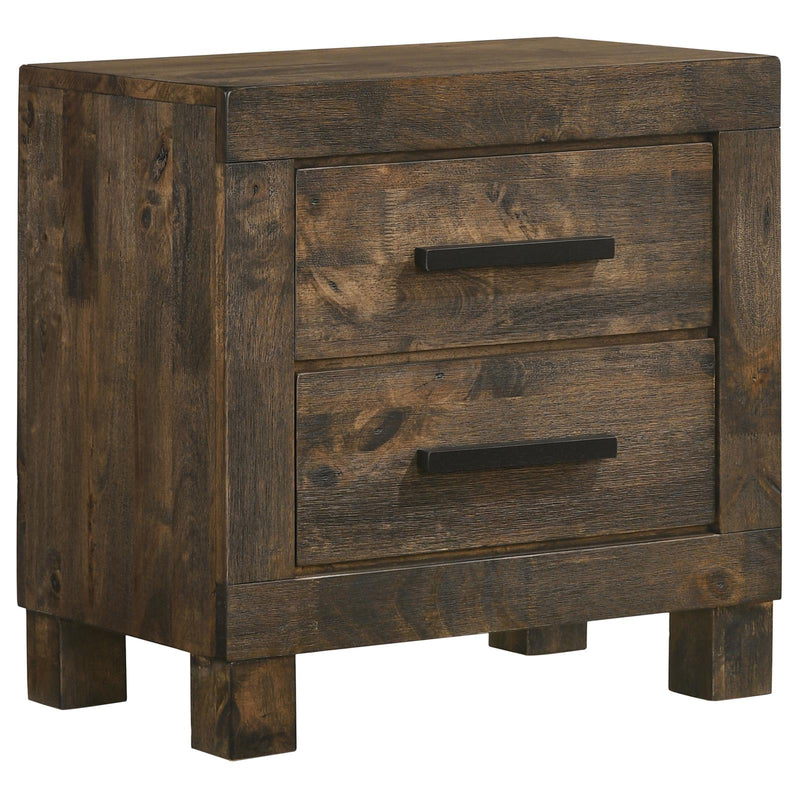 Woodmont 2 Drawer Nightstand Rustic Golden Brown