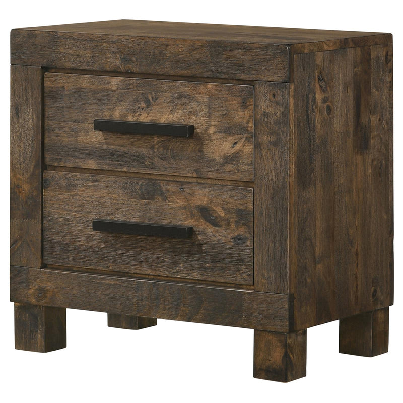 Woodmont 2 Drawer Nightstand Rustic Golden Brown