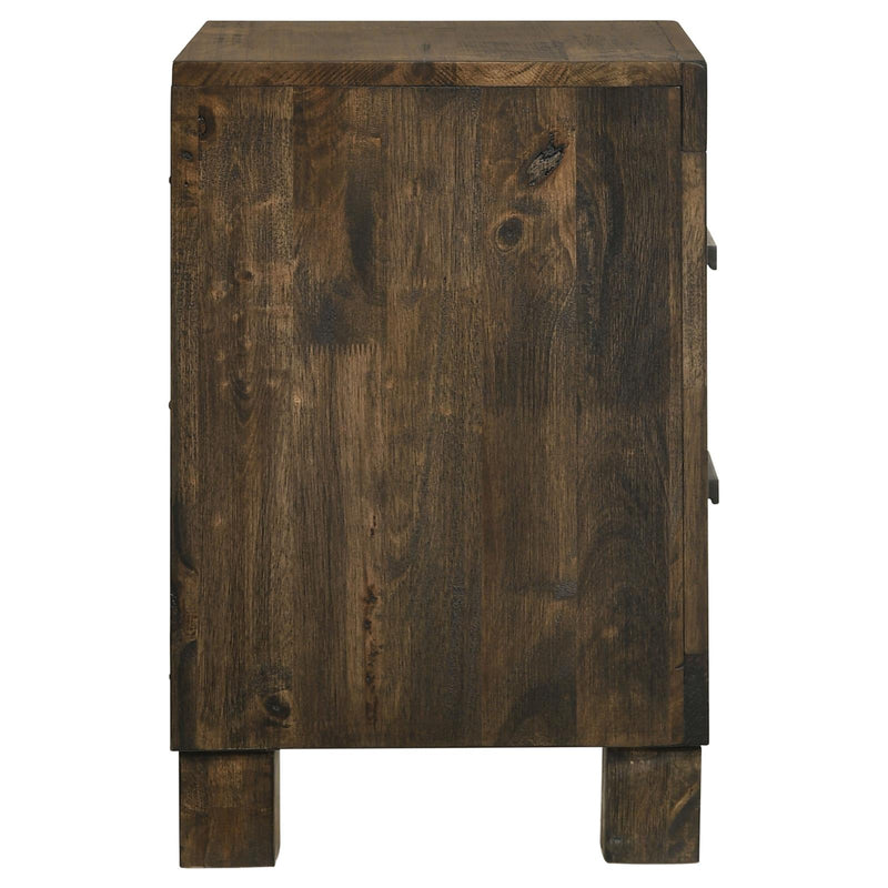 Woodmont 2 Drawer Nightstand Rustic Golden Brown