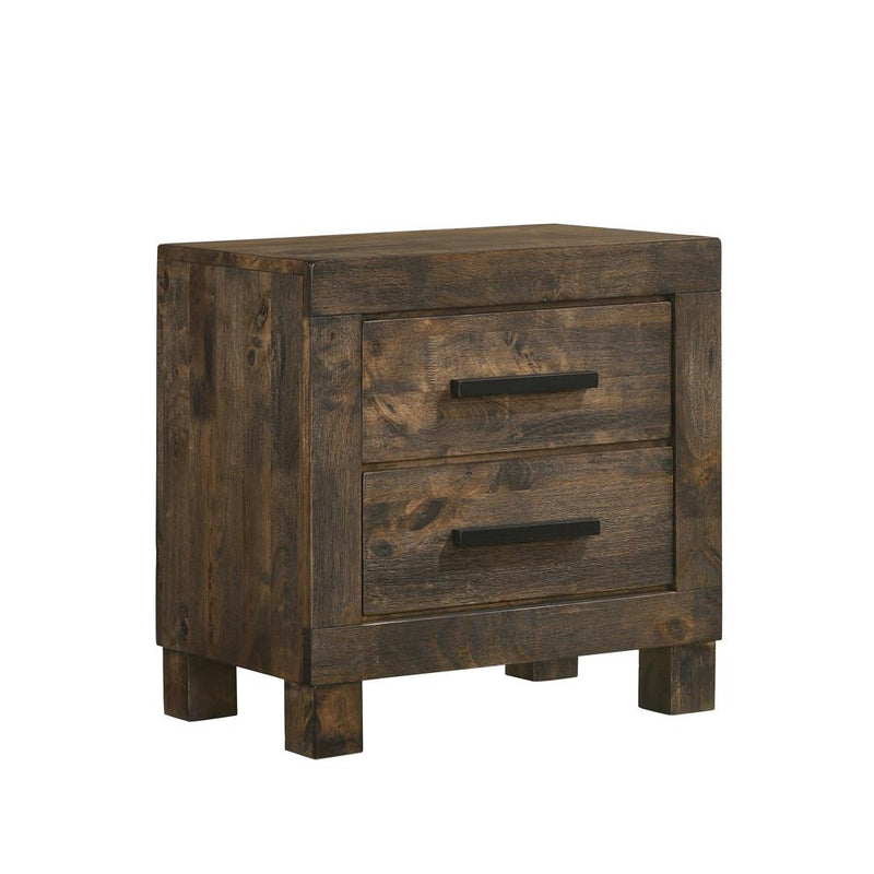 Woodmont 2 Drawer Nightstand Rustic Golden Brown