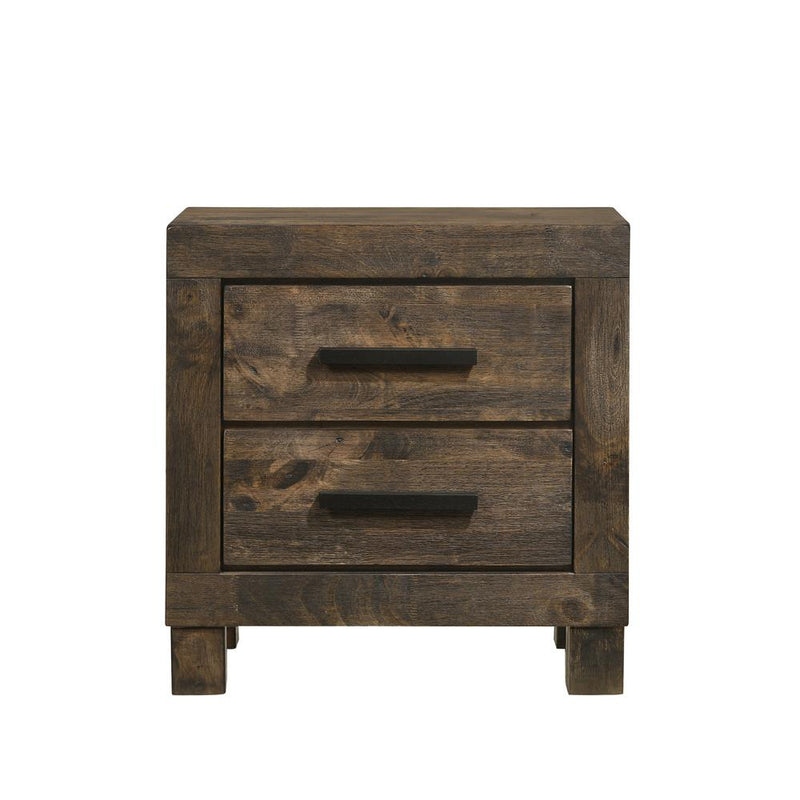 Woodmont 2 Drawer Nightstand Rustic Golden Brown