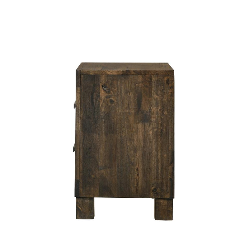 Woodmont 2 Drawer Nightstand Rustic Golden Brown