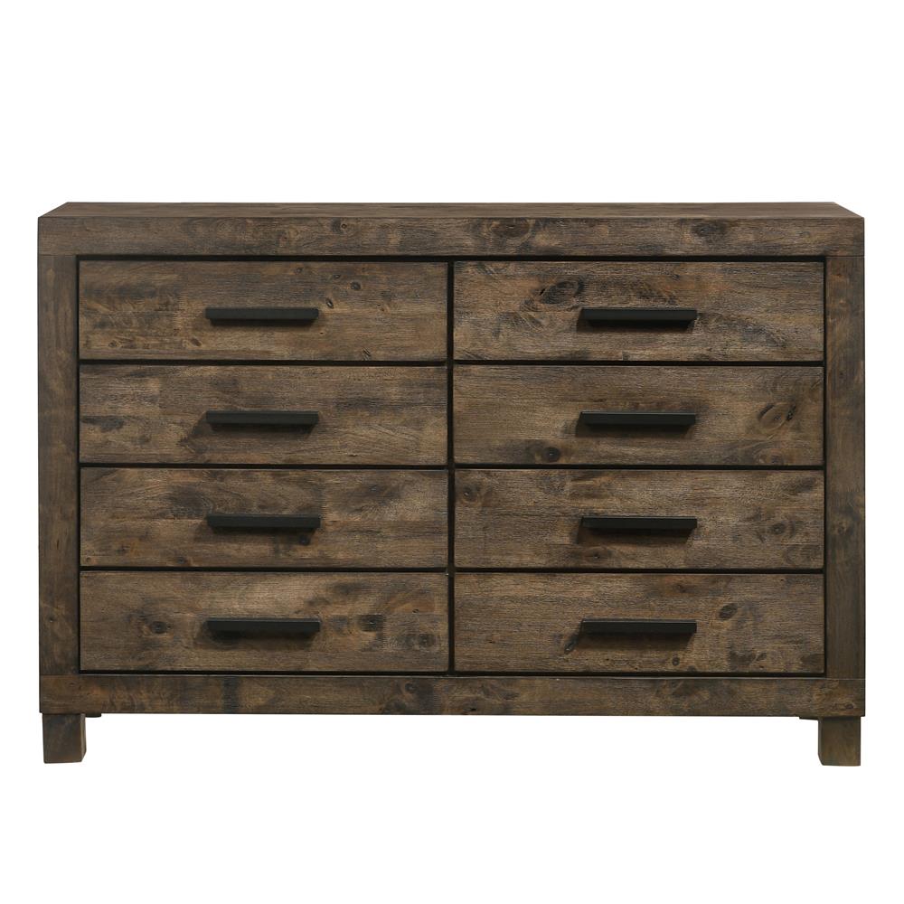 Woodmont 8 Drawer Dresser Rustic Golden Brown