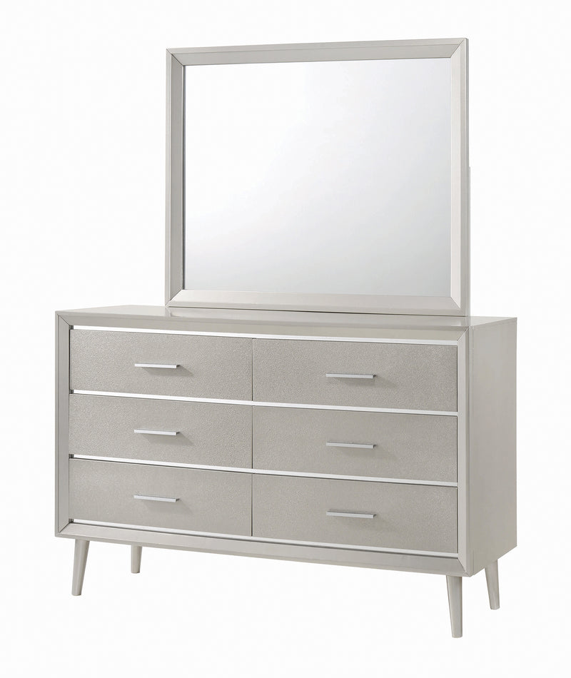 Ramon Dresser Mirror Metallic Sterling