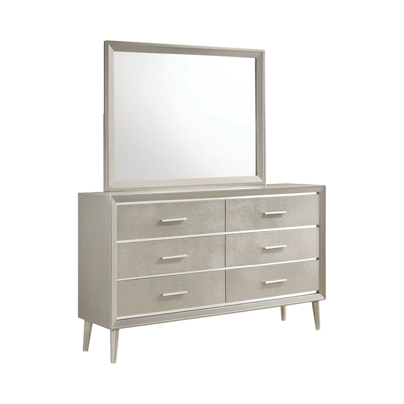 Ramon Dresser Mirror Metallic Sterling