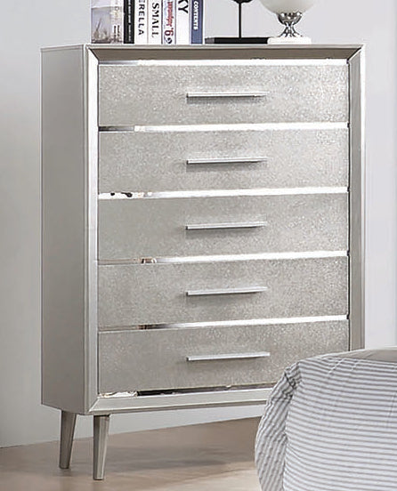 Ramon Dresser Mirror Metallic Sterling