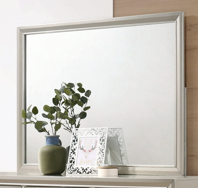 Salford Rectangular Mirror Metallic Sterling