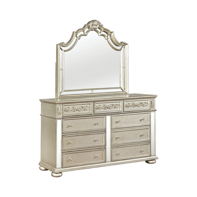 Heidi Arched Mirror Metallic Platinum