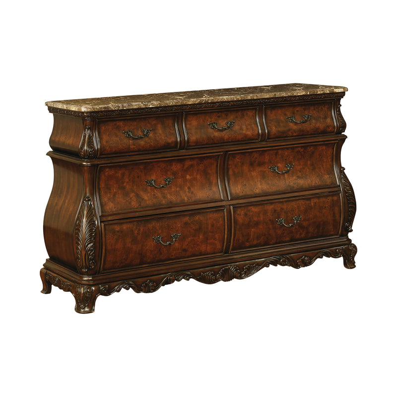 Exeter Arched Dresser Mirror Dark Burl