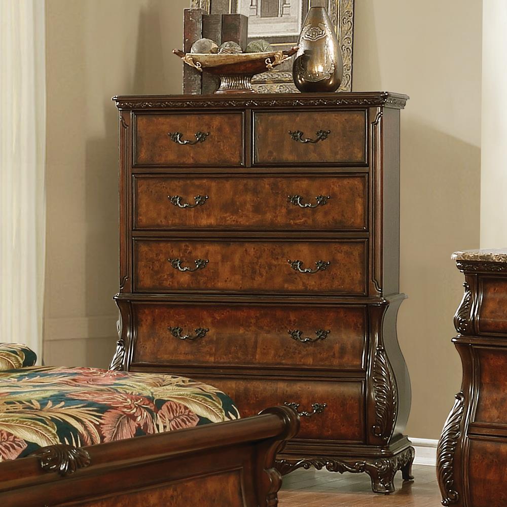 Exeter 6 Drawer Chest Dark Burl