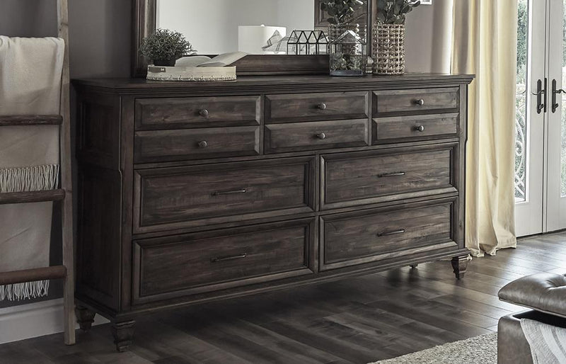 Avenue 8 Drawer Dresser Weathered Burnished Brown