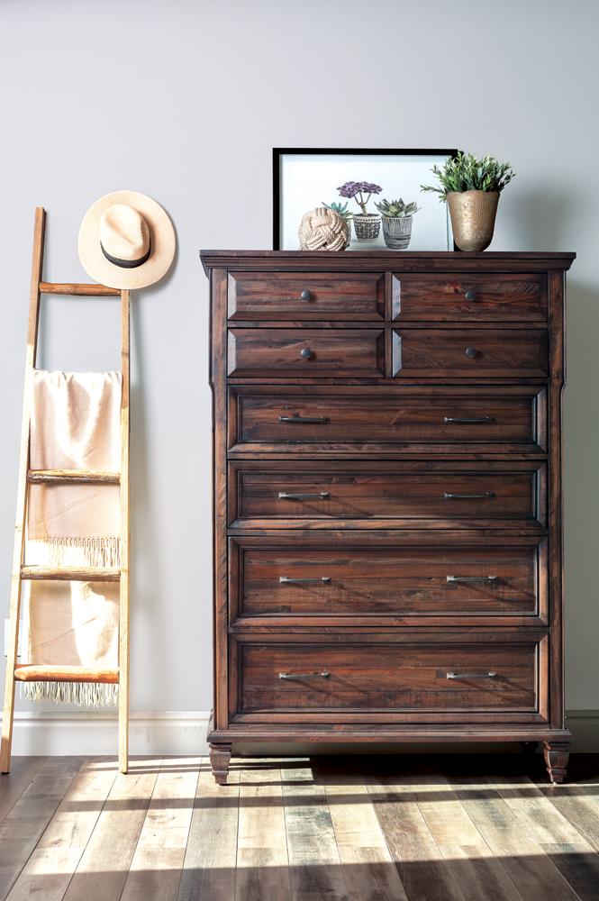 Avenue 8 Drawer Chest Weathered Burnished Brown