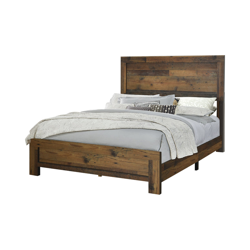 Sidney King Panel Bed Rustic Pine