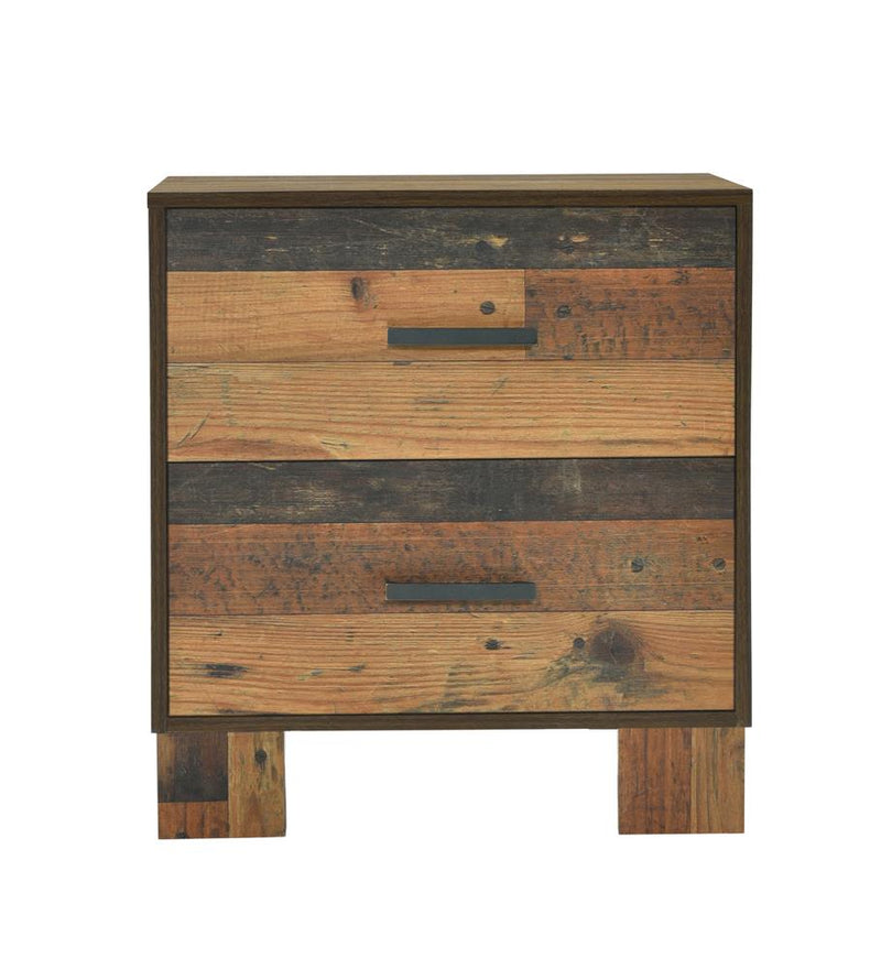 Sidney 2 Drawer Nightstand Rustic Pine