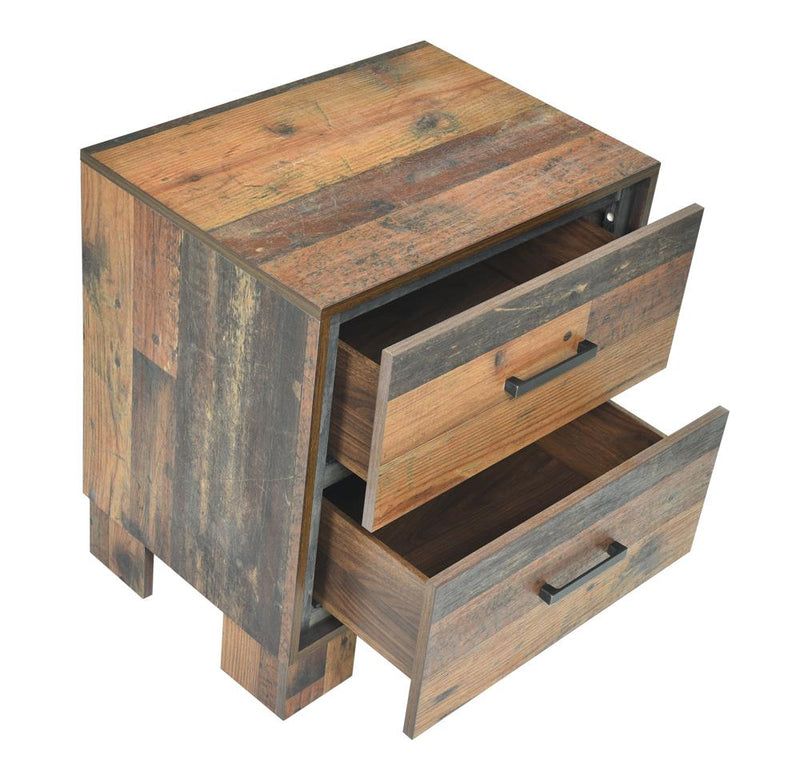 Sidney 2 Drawer Nightstand Rustic Pine