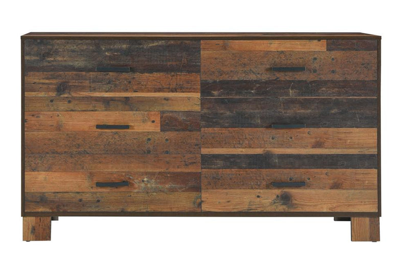 Sidney 6 Drawer Dresser Rustic Pine