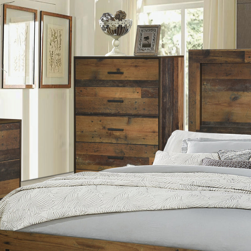 Sidney King Panel Bed Rustic Pine