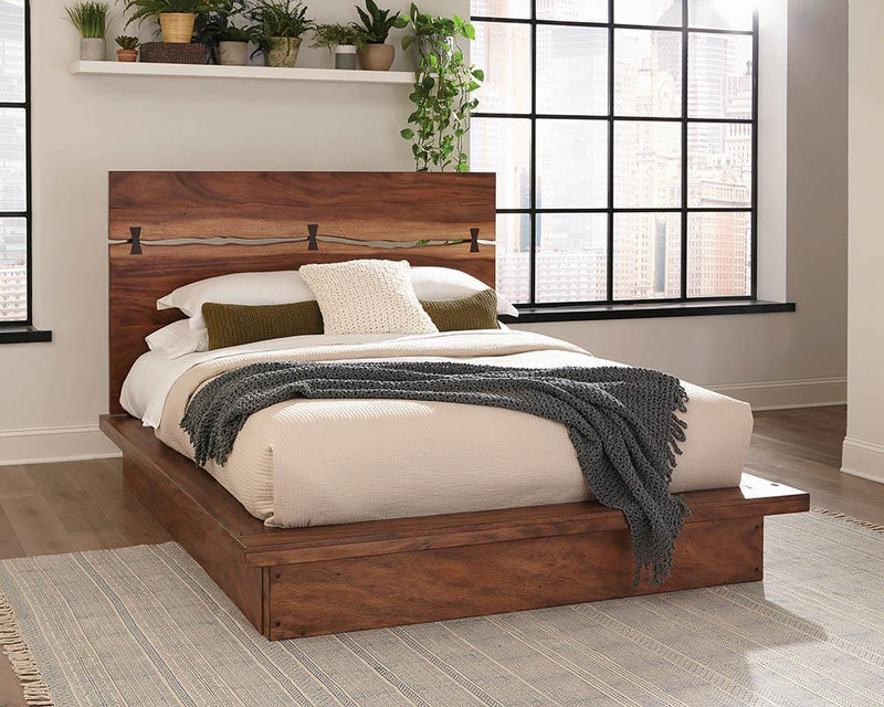 Winslow King Bed Smokey Walnut And Coffee Bean