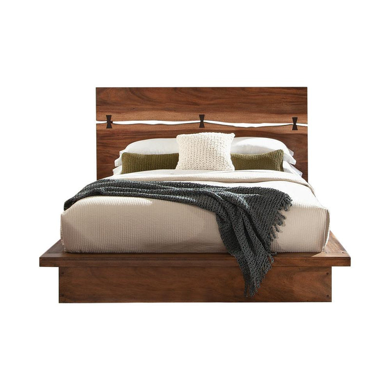 Winslow King Bed Smokey Walnut And Coffee Bean