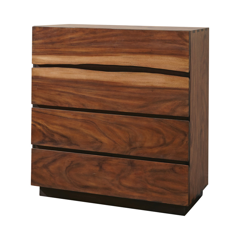 Winslow 2 Drawer Nightstand Smokey Walnut And Coffee Bean