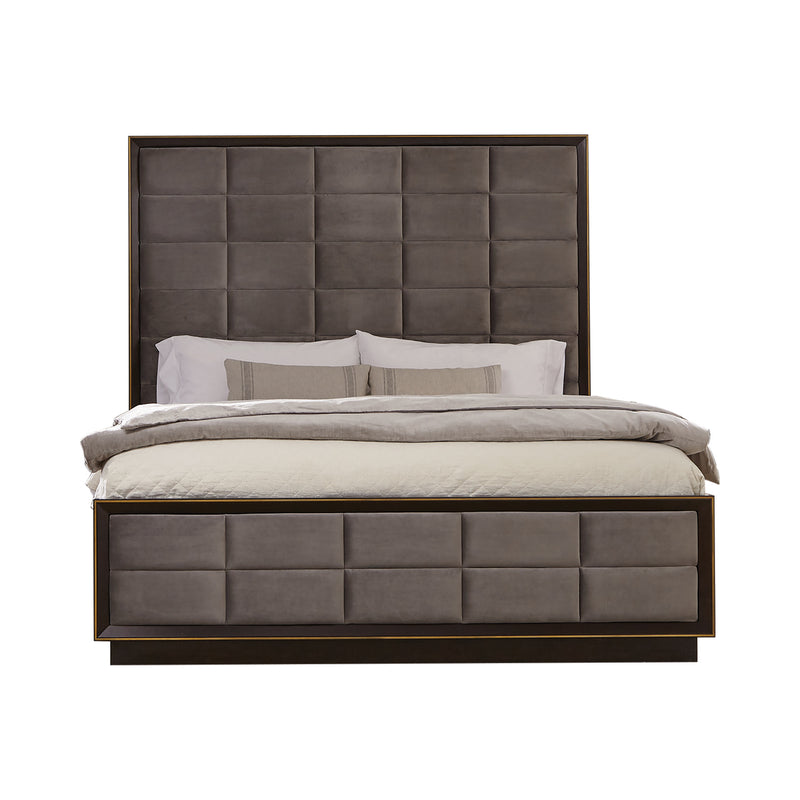 Durango King Upholstered Bed Smoked Peppercorn And Grey