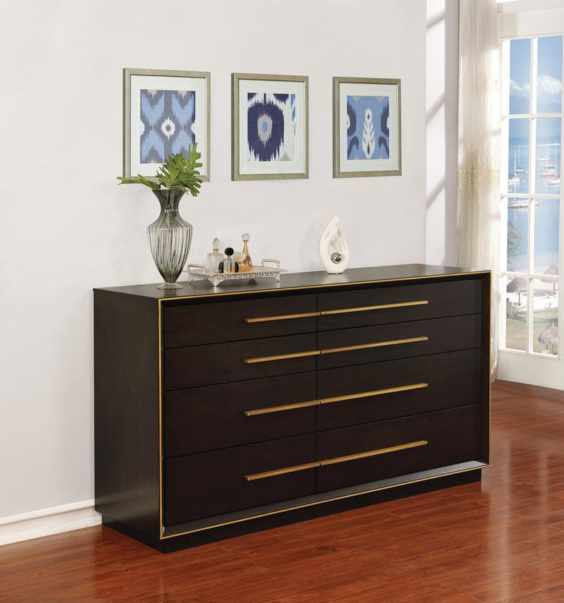 Durango 8 Drawer Dresser Smoked Peppercorn