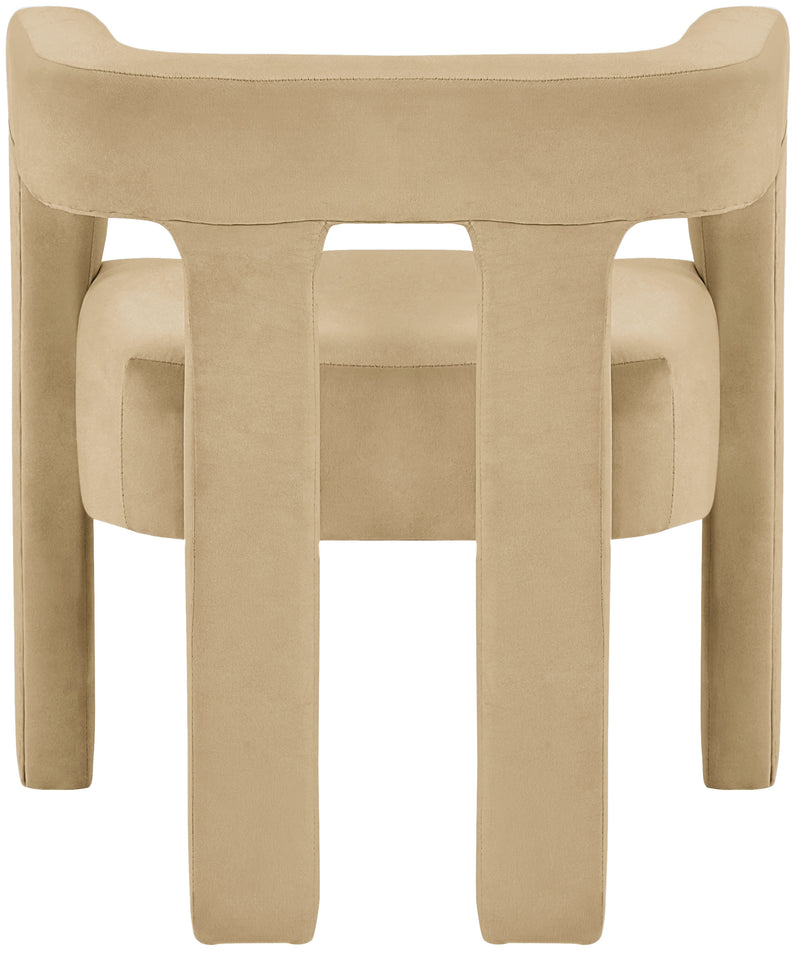 Athena Camel Velvet Dining Chair