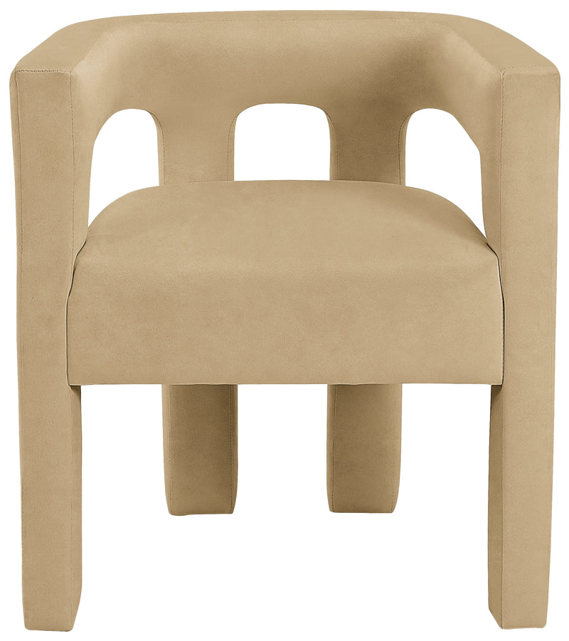 Athena Camel Velvet Dining Chair