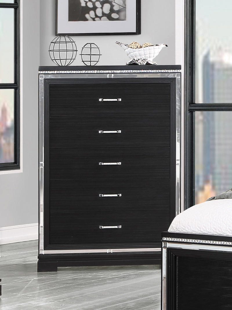 Eleanor Rectangular 5 Drawer Chest White