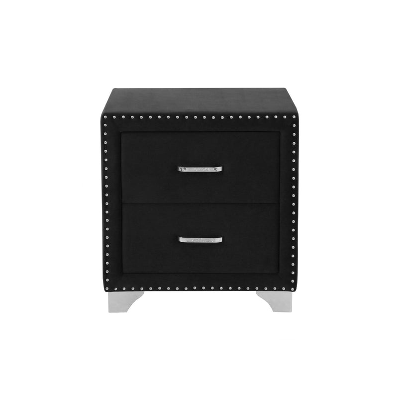 Melody 2 Drawer Upholstered Nightstand Grey