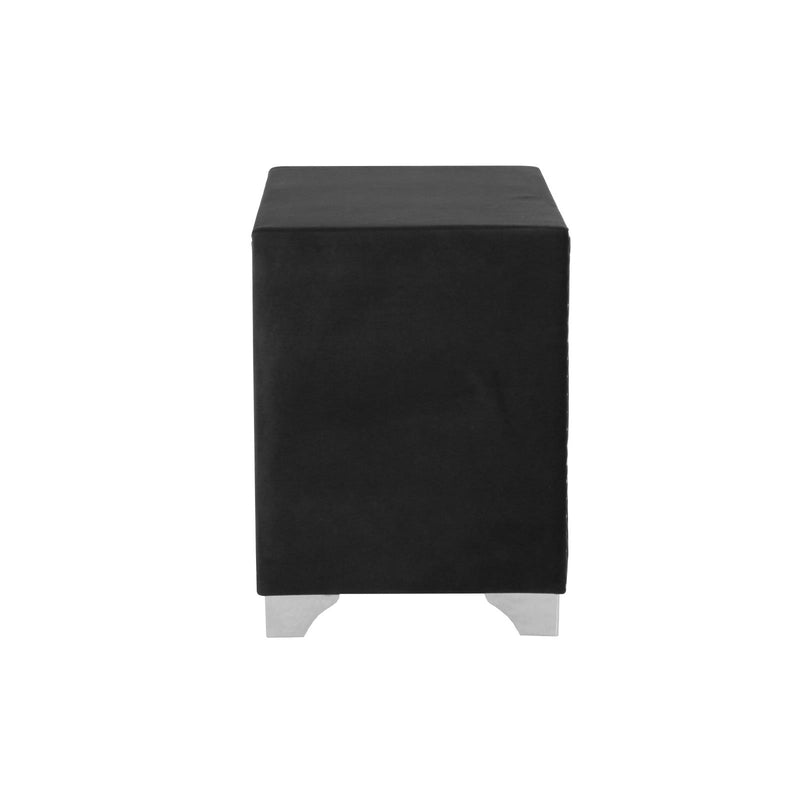 Melody 2 Drawer Upholstered Nightstand Grey