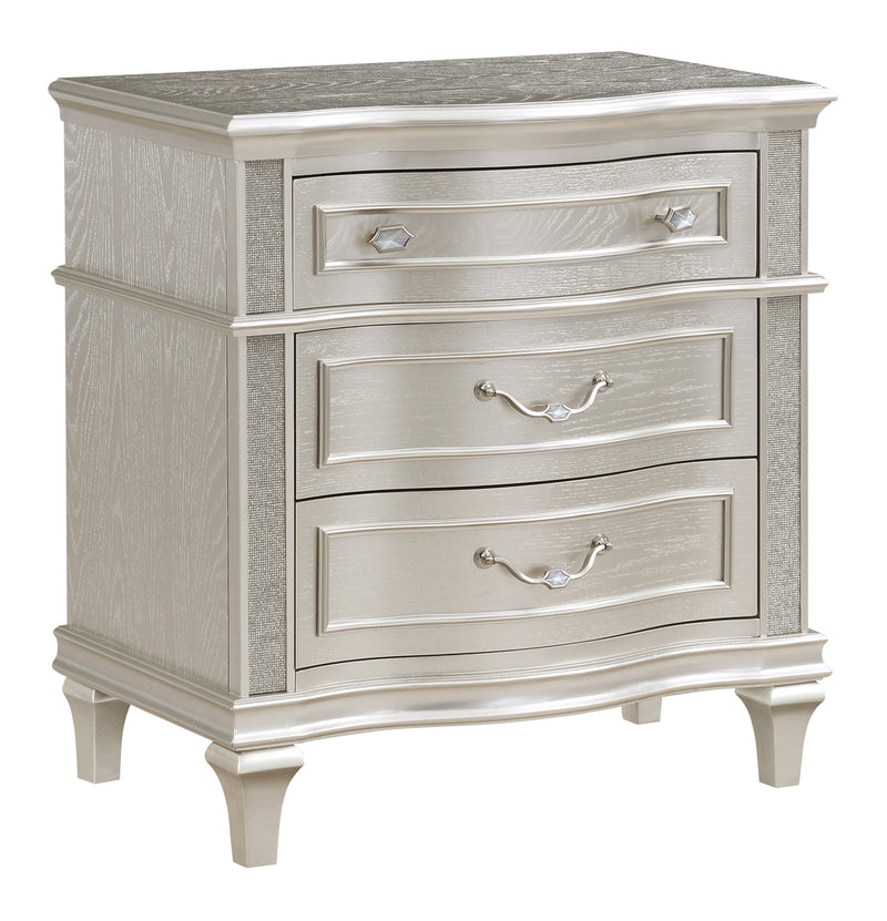 Evangeline 6 Drawer Chest Silver Oak