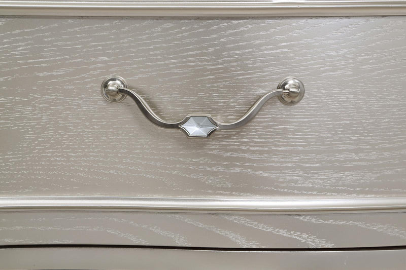 Evangeline 6 Drawer Chest Silver Oak