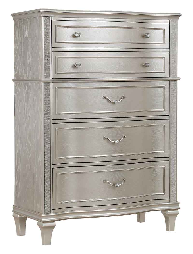 Evangeline 9 Drawer Dresser Silver Oak