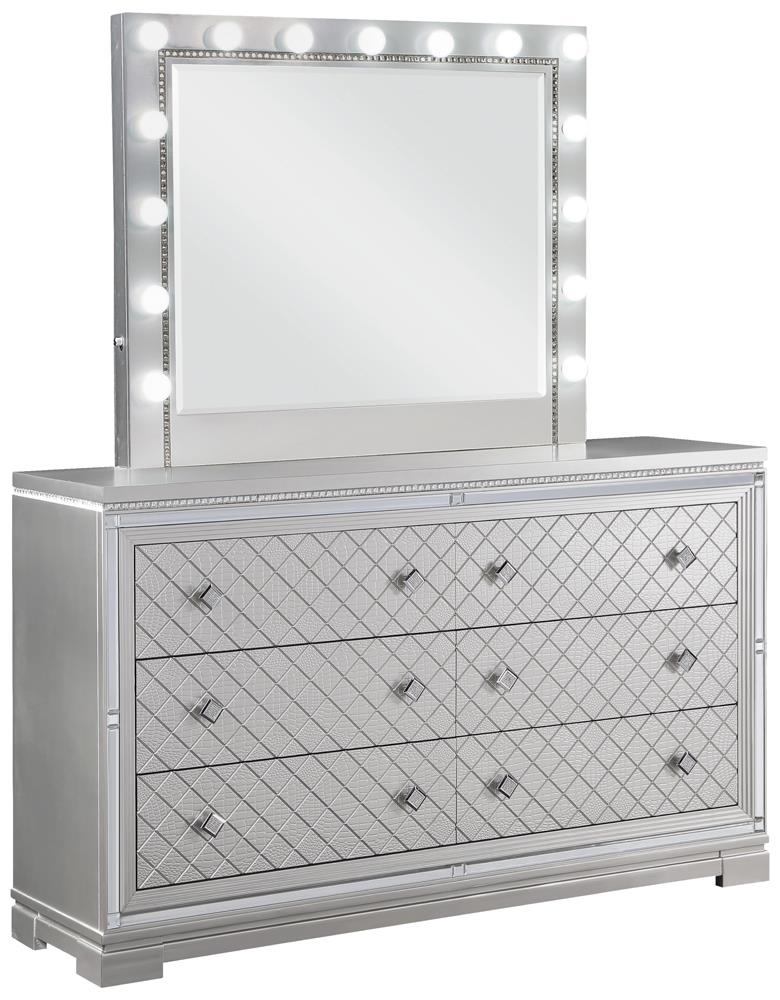 Eleanor Rectangular 6 Drawer Dresser Metallic