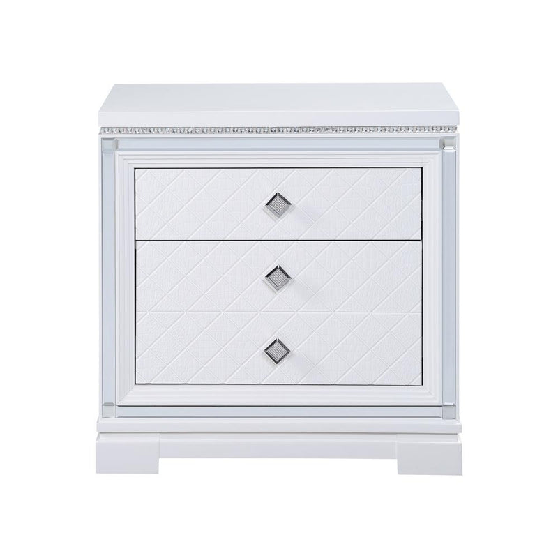 Eleanor Rectangular 2 Drawer Nightstand White