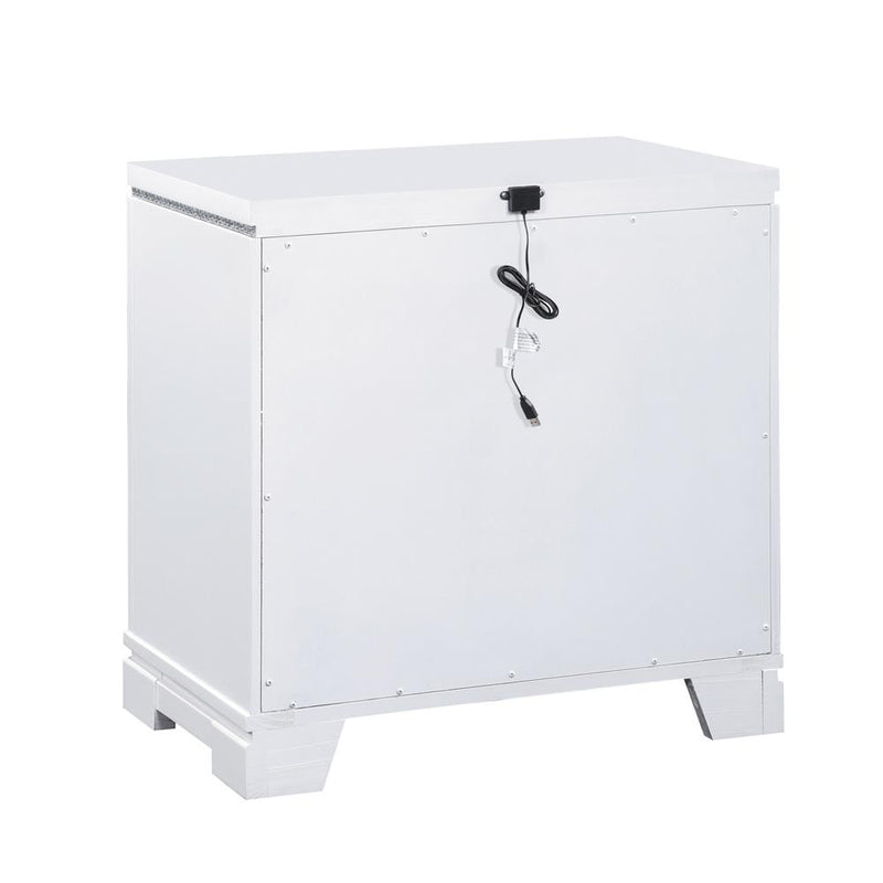 Eleanor Rectangular 2 Drawer Nightstand White