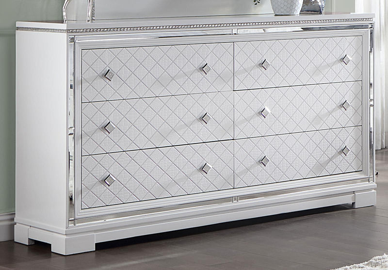 Eleanor Rectangular 6 Drawer Dresser White