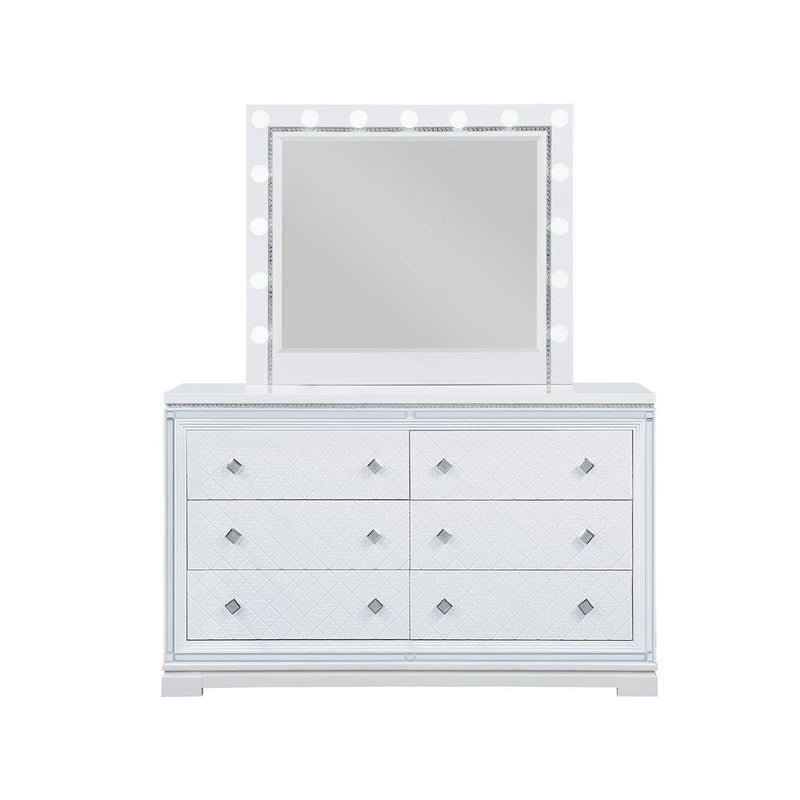 Eleanor Rectangular 6 Drawer Dresser White