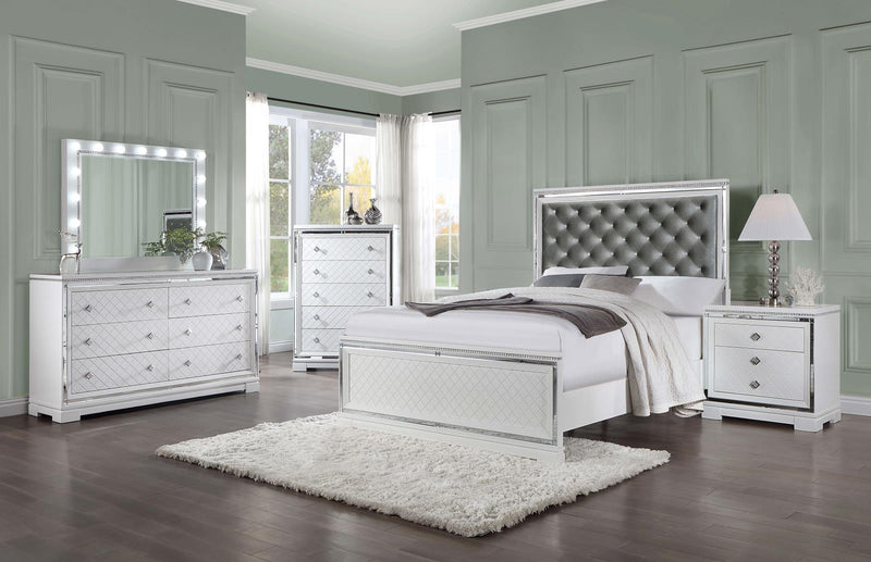 Eleanor Rectangular 5 Drawer Chest White