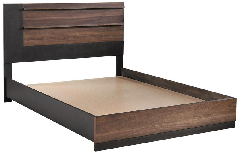 Azalia Rectangular Bed Black And Walnut 224281Q