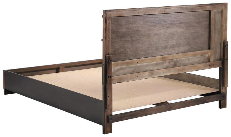 Azalia Rectangular Bed Black And Walnut 224281Q