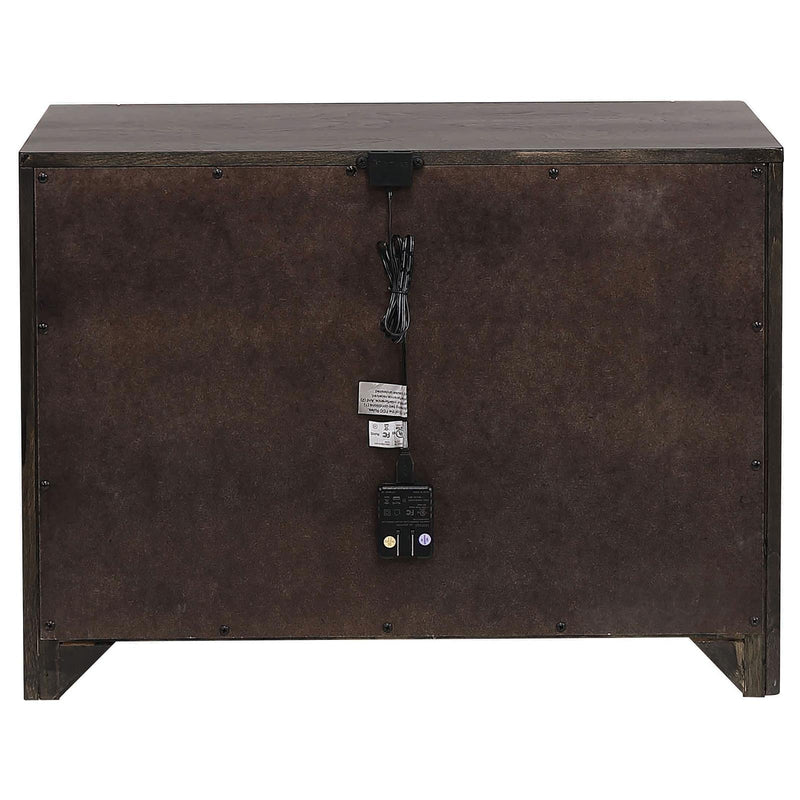 Azalia 2 Drawer Nightstand Black And Walnut