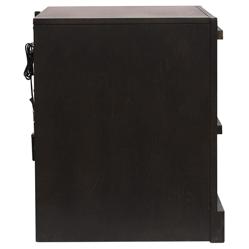 Azalia 2 Drawer Nightstand Black And Walnut